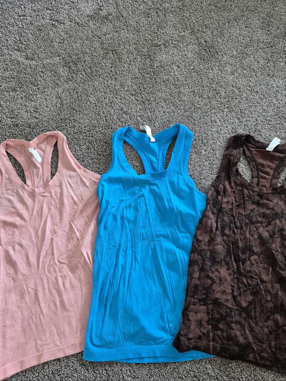 Set Of 3 Athleta Womens Racerback Tanks Running Athletic Size Small